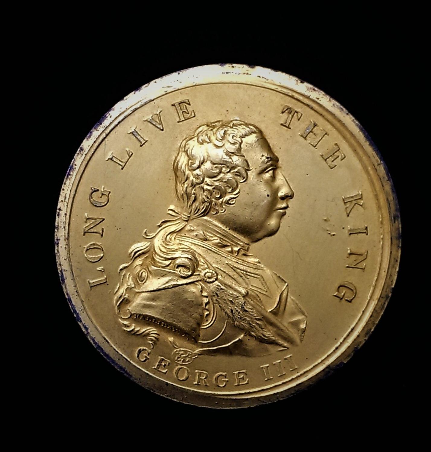 King George III of England, Gilt Bronze Golden Jubilee Medal