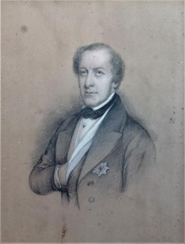 Charles Louis BAUGNIET (1814-1886) Portrait of William Cavendish 6th Duke of Devonshire