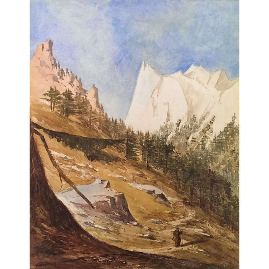 View of Gungootrie [Gangotri] Peak, Indian Himalayas, 1852