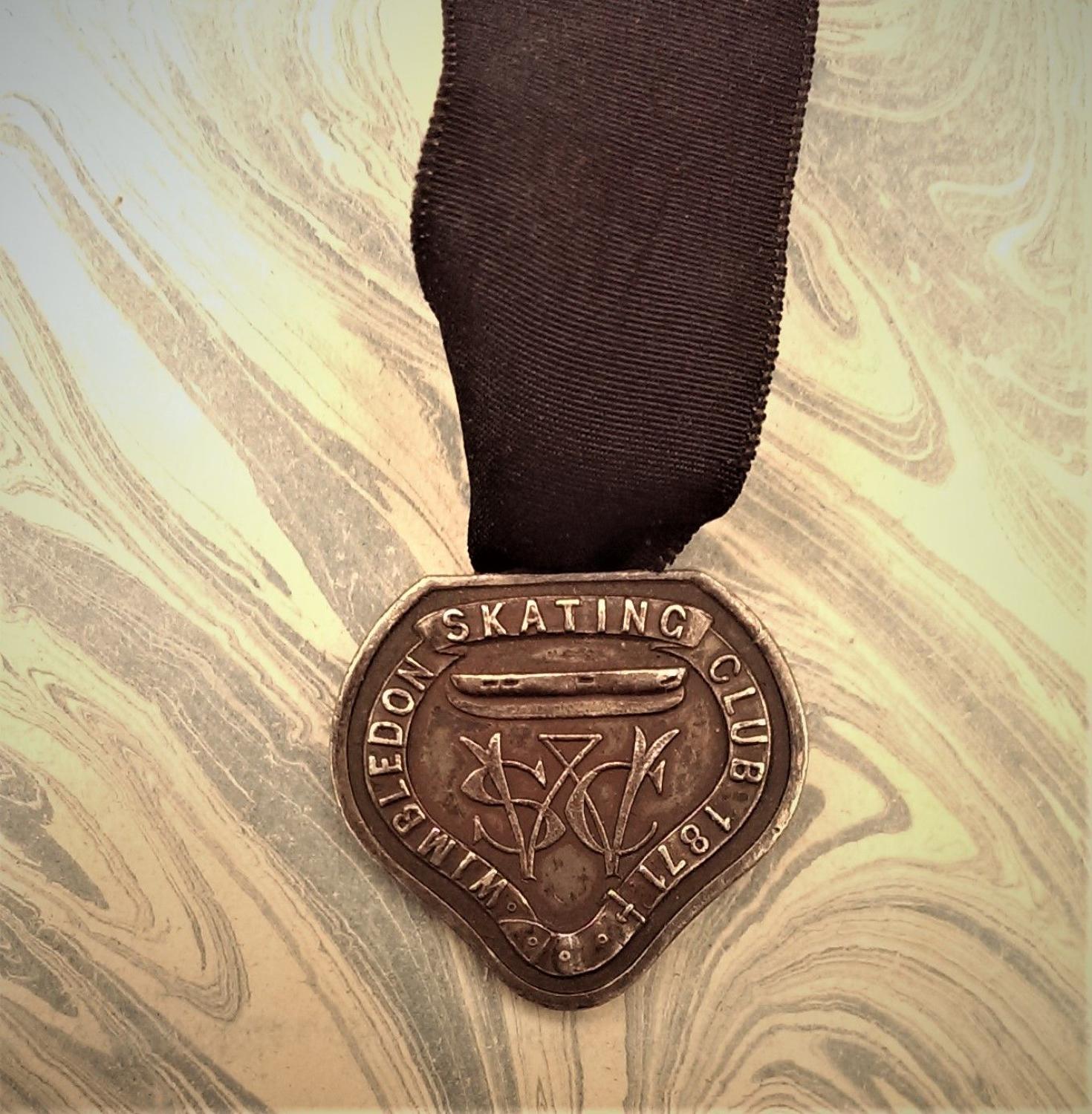 An Exceptionally Rare Wimbledon Skating Club Member's Badge