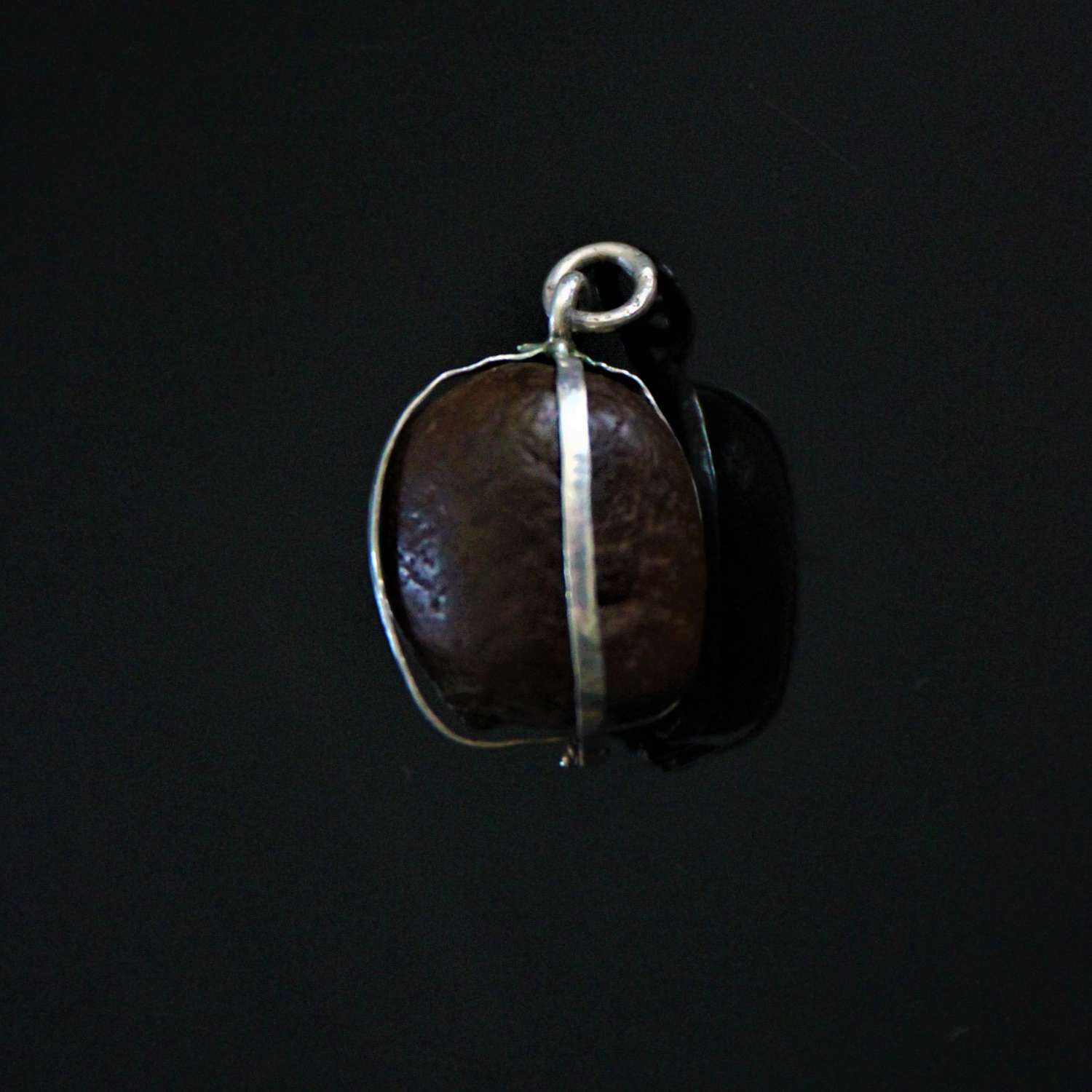 A rare Eaglestone or Aetites amulet or talisman mounted in silver