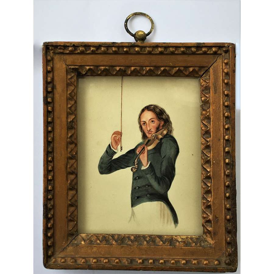 Nicol&ograve; Paganini (1782-1840), Miniature portrait, Circa 1831