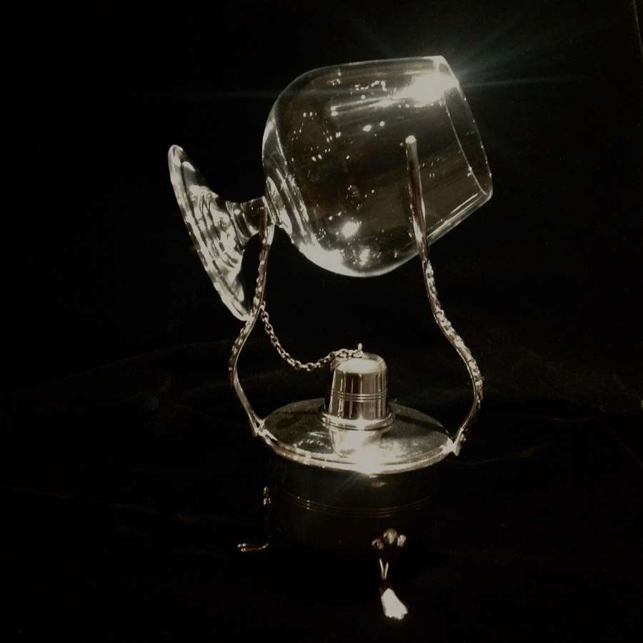 A good&nbsp;silver plated brandy warmer