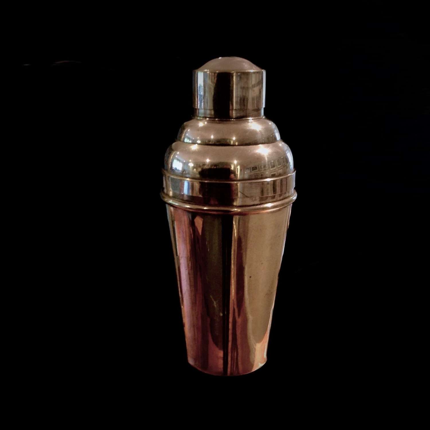An Art Deco era silver plated cocktail shaker of good size