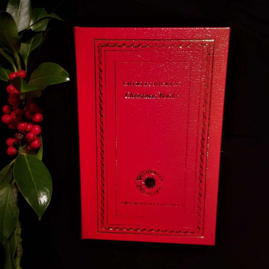 Charles Dickens' "Christmas Books" Red Leather & Gilt Edge Binding