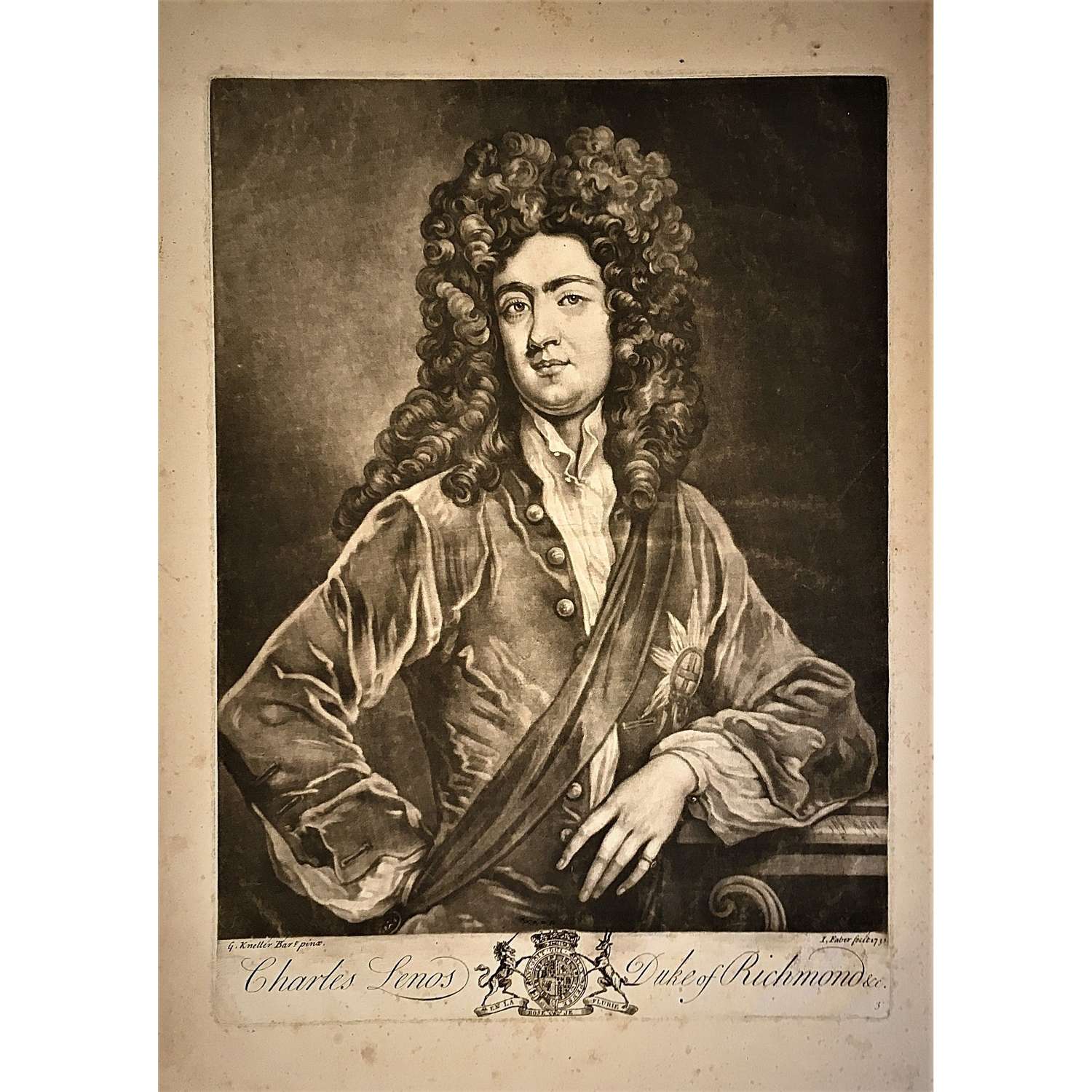 Charles Lennox, 1st Duke of Richmond & Lennox (1672–1723), Mezzotint