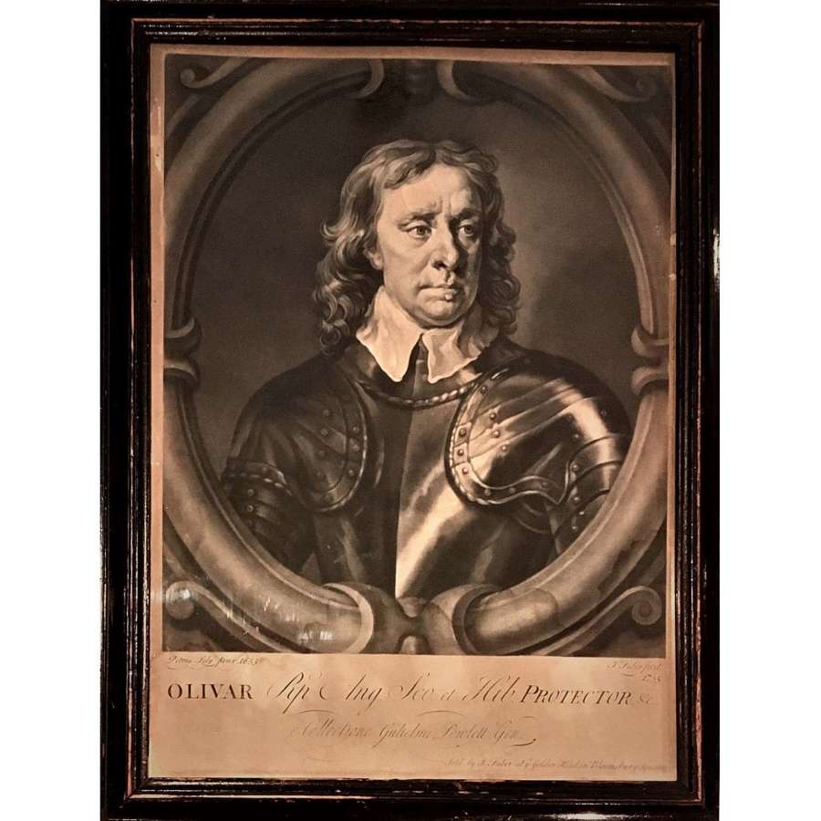 Oliver Cromwell (1599-1658) as Lord Protector, Mezzotint