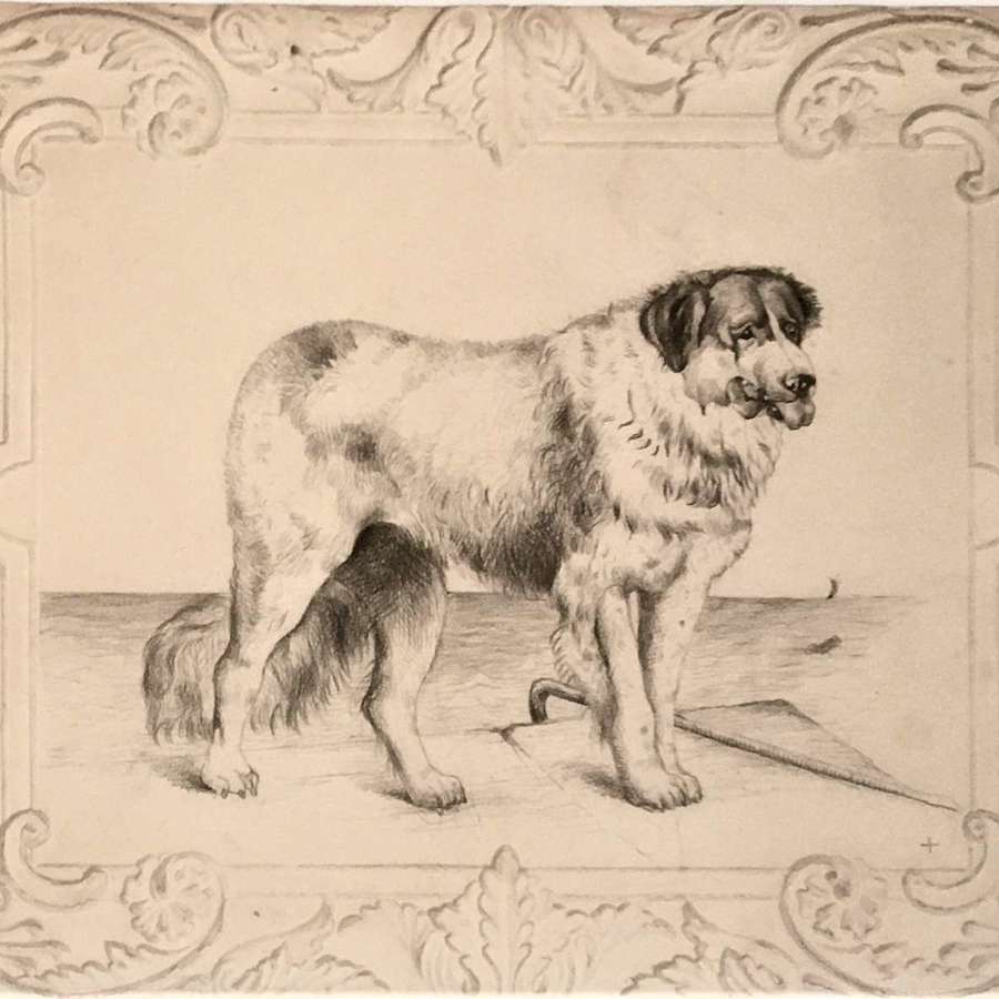 English School 19th Century, original pencil drawing