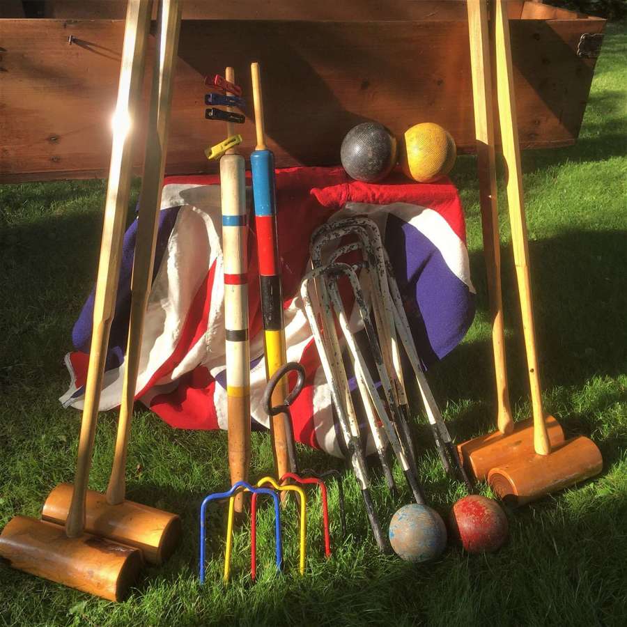 An Excellent & Extensive Croquet Set of Superior Quality