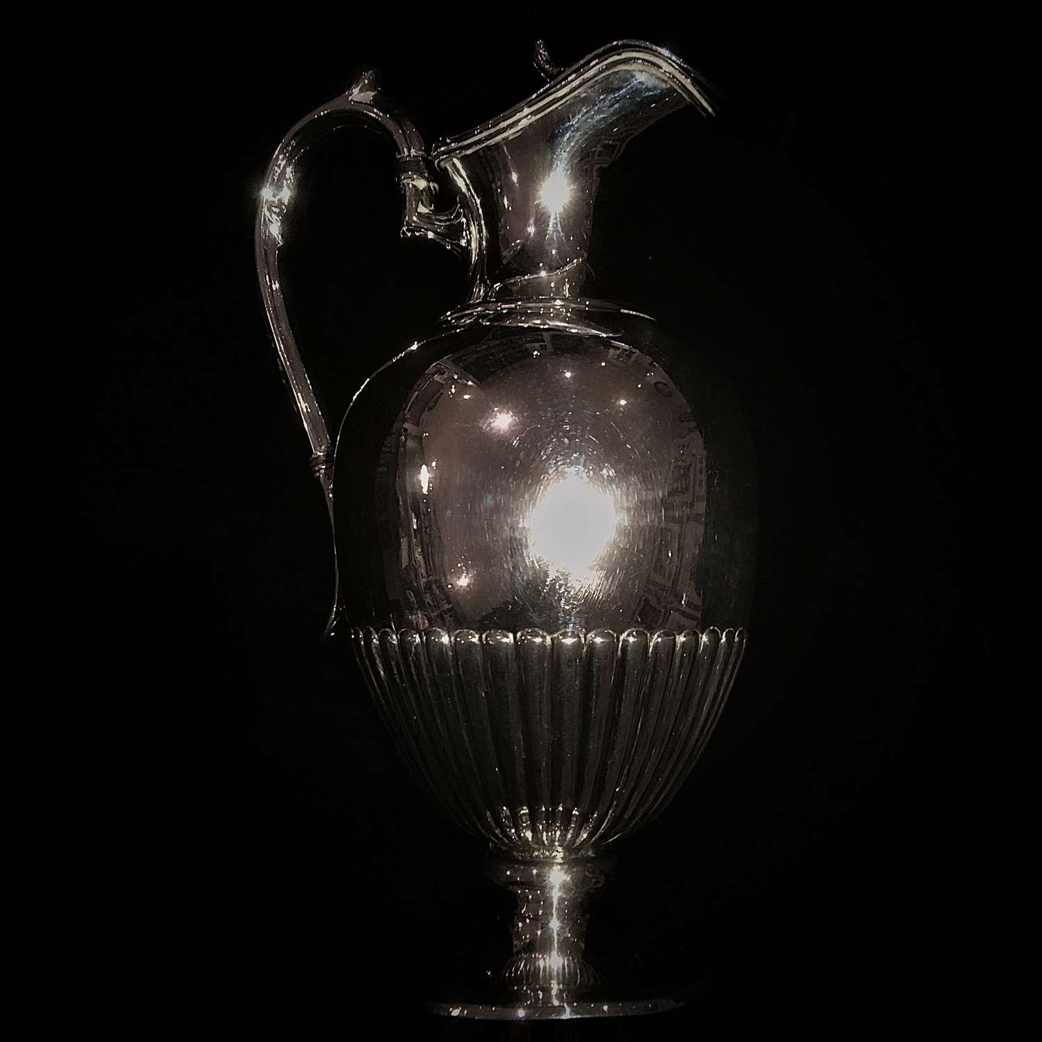 A good Victorian or Edwardian Silver Plate Neoclassical Claret Jug