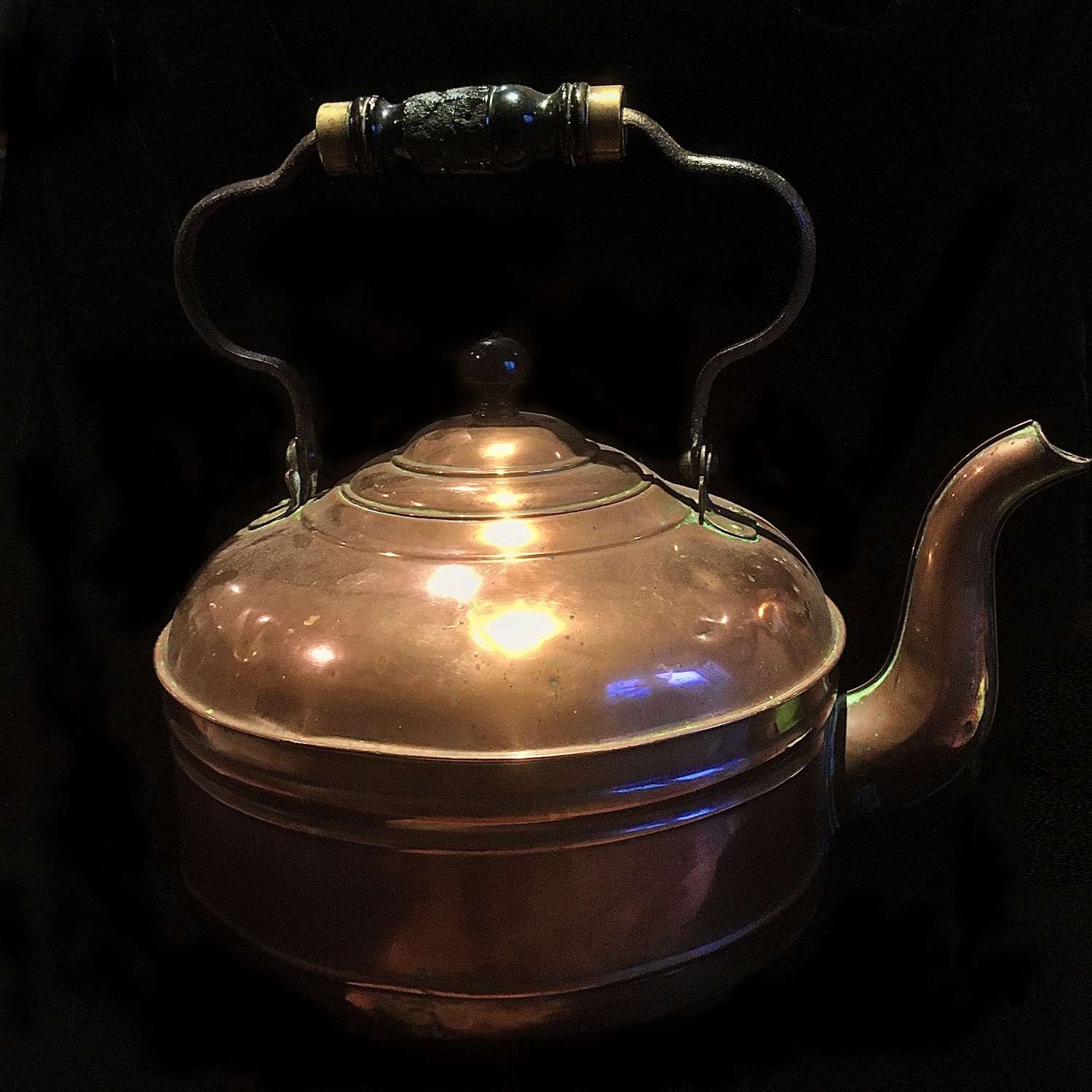 Very Large (14 Pint) Capacity Antique Copper Kettle