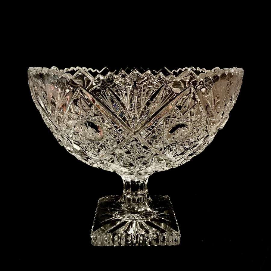 Lead Crystal Cut-Glass Centrepiece Bowl of Good Size
