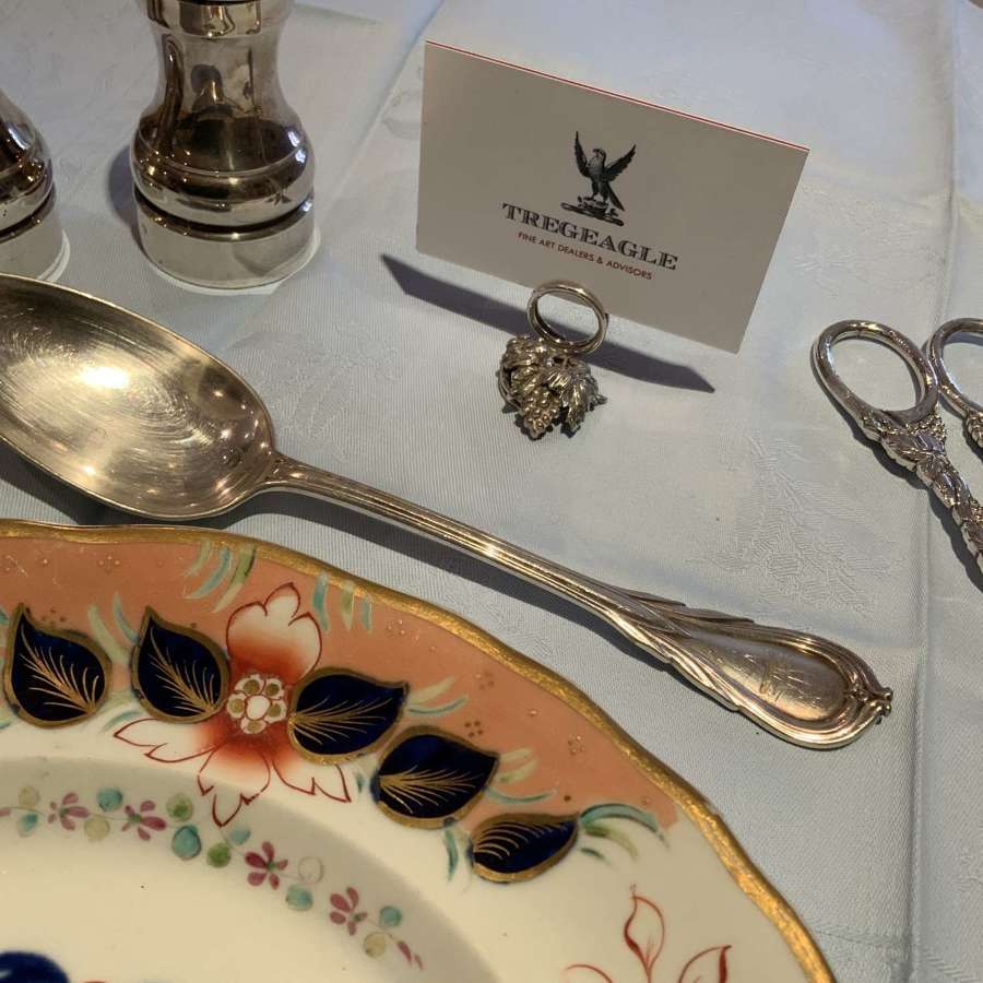 A Set of Six (6) Italian Silver Menu Holders or Place Name Markers