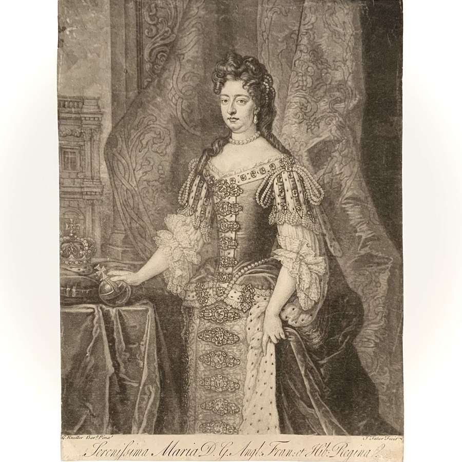 Queen Mary II of England (1662–1694), Mezzotint