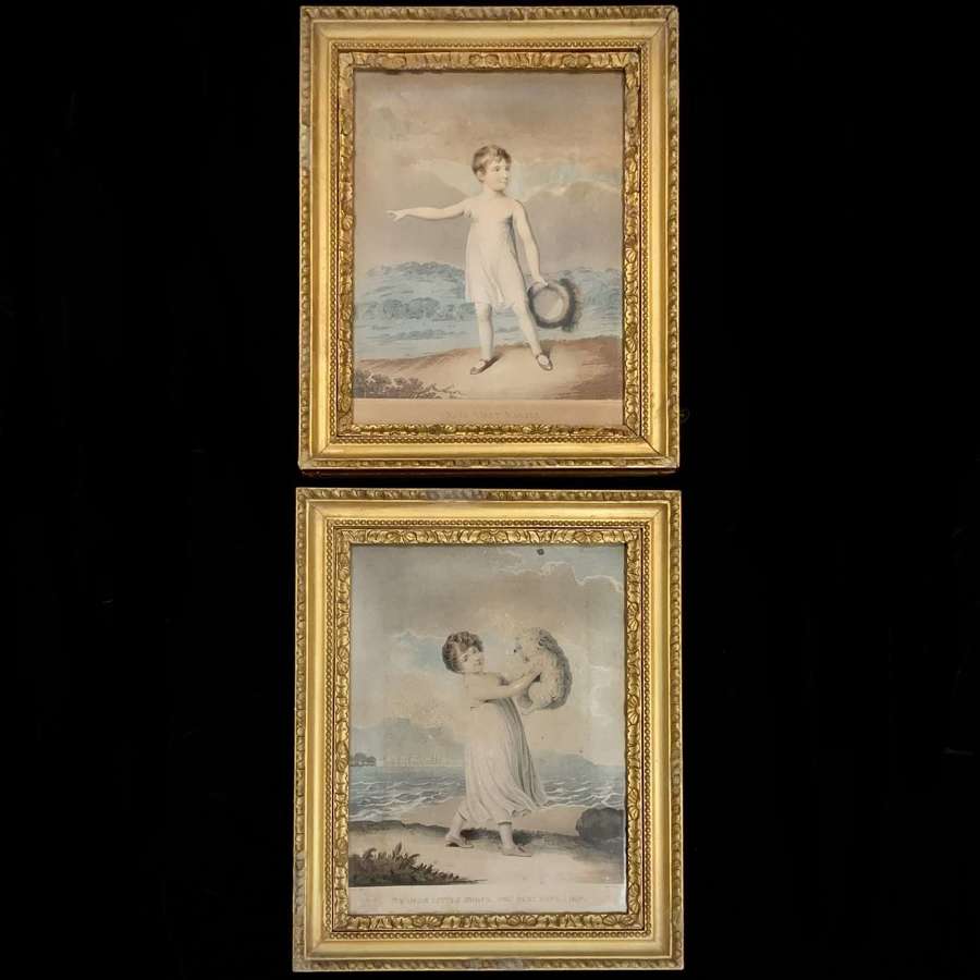 Pair Early 19th Century Stipple Engravings after Adam Buck (1759&ndash;1833)