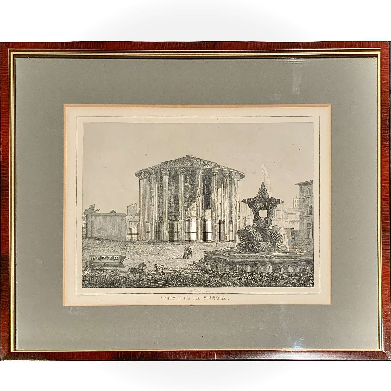 Alessandro Moschetti (fl.1828-60) “Tempio di Vesta” (Temple of Vesta)