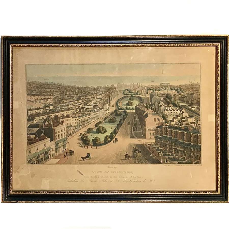 A Very Scarce Antique &ldquo;Birds Eye View of Brighton&rdquo; Print