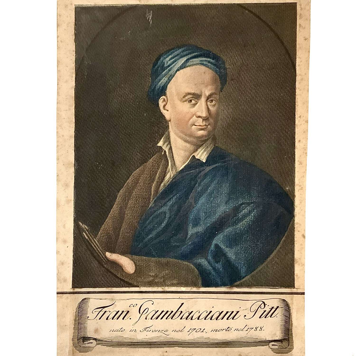 Francisco Gambacciani (1701-1788) print by Carlo Lasinio (1759–1838)