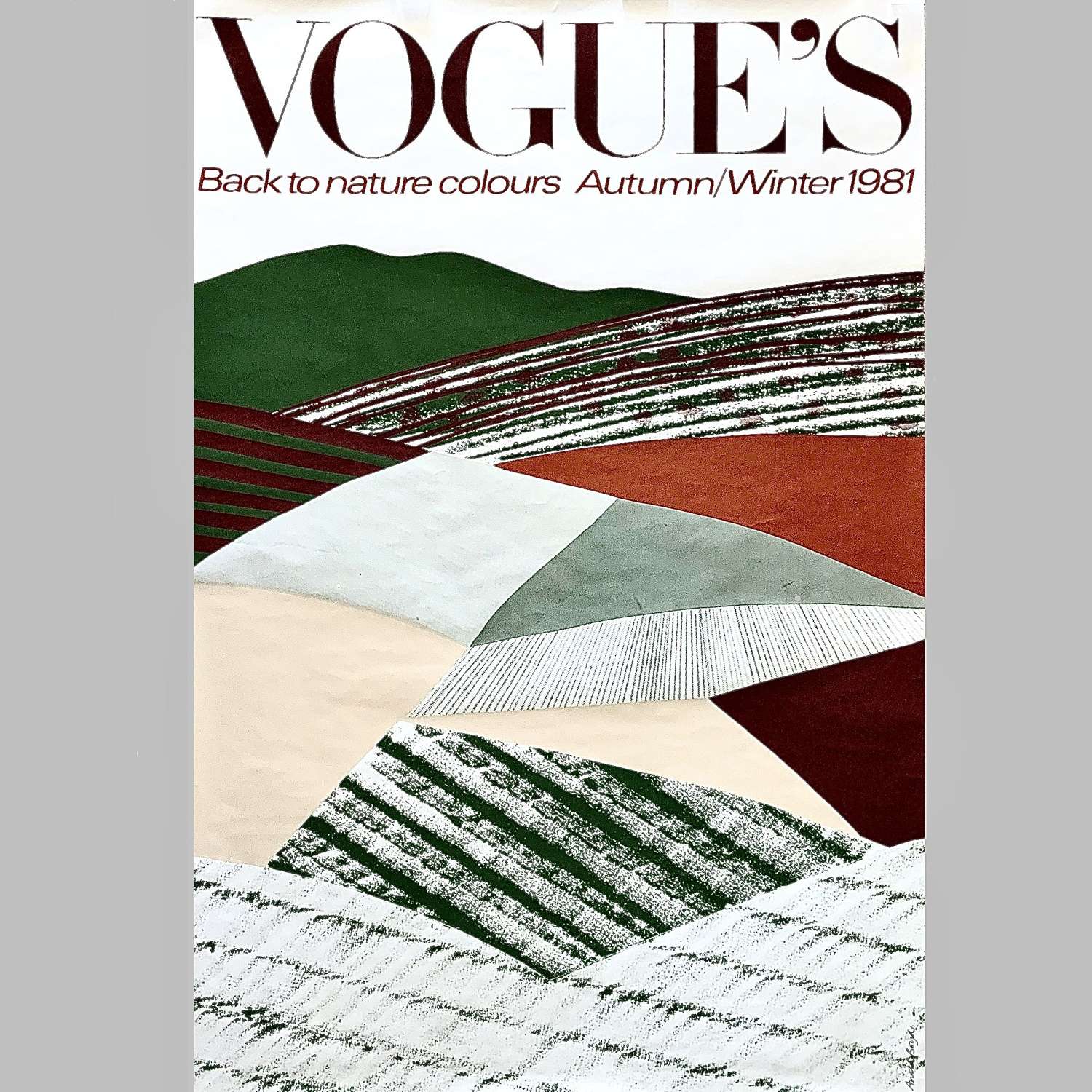Giant Original “Vogue” Autumn Colours Publicity Poster, “Anita Boyd”