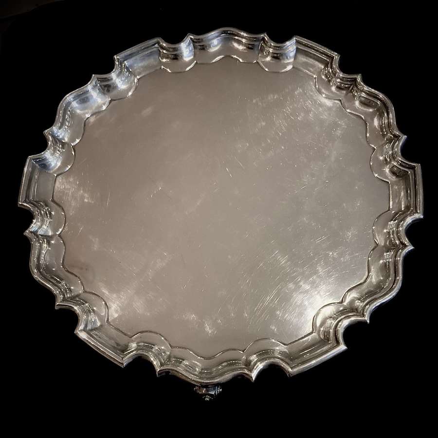 An Antique Walker & Hall A1 Silver Plated Salver Tray