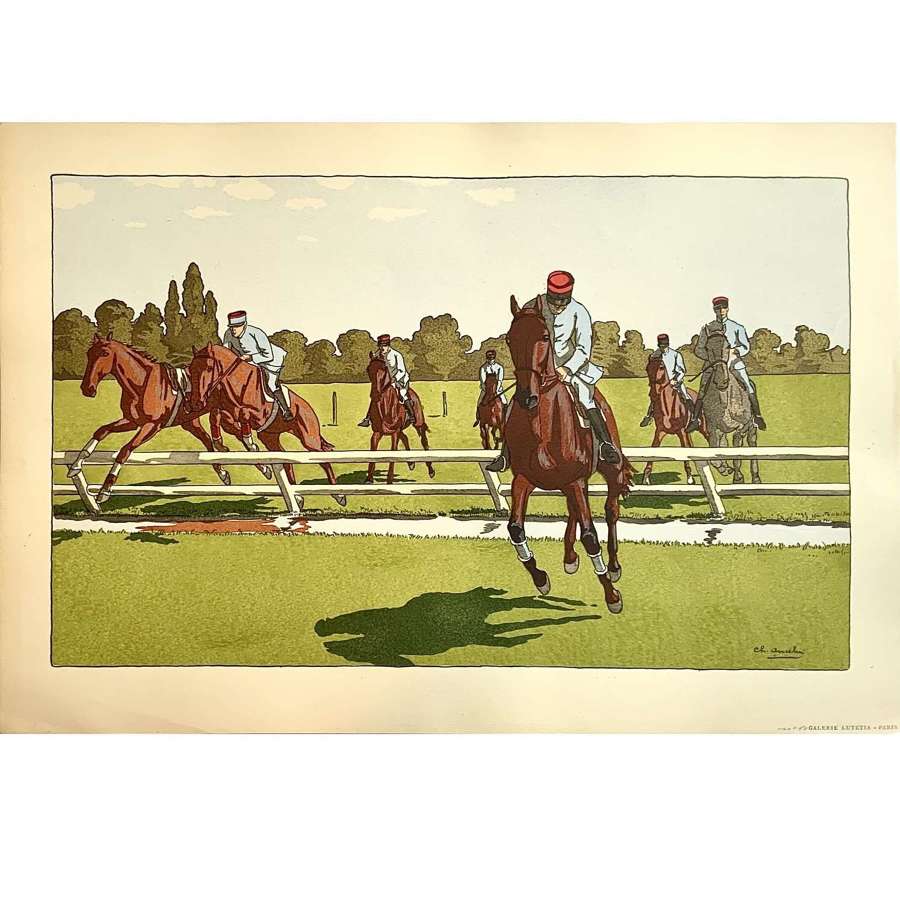 Charles Ancelin (1863-1940) “Chevaux De Courses (No.10)” Racehorses
