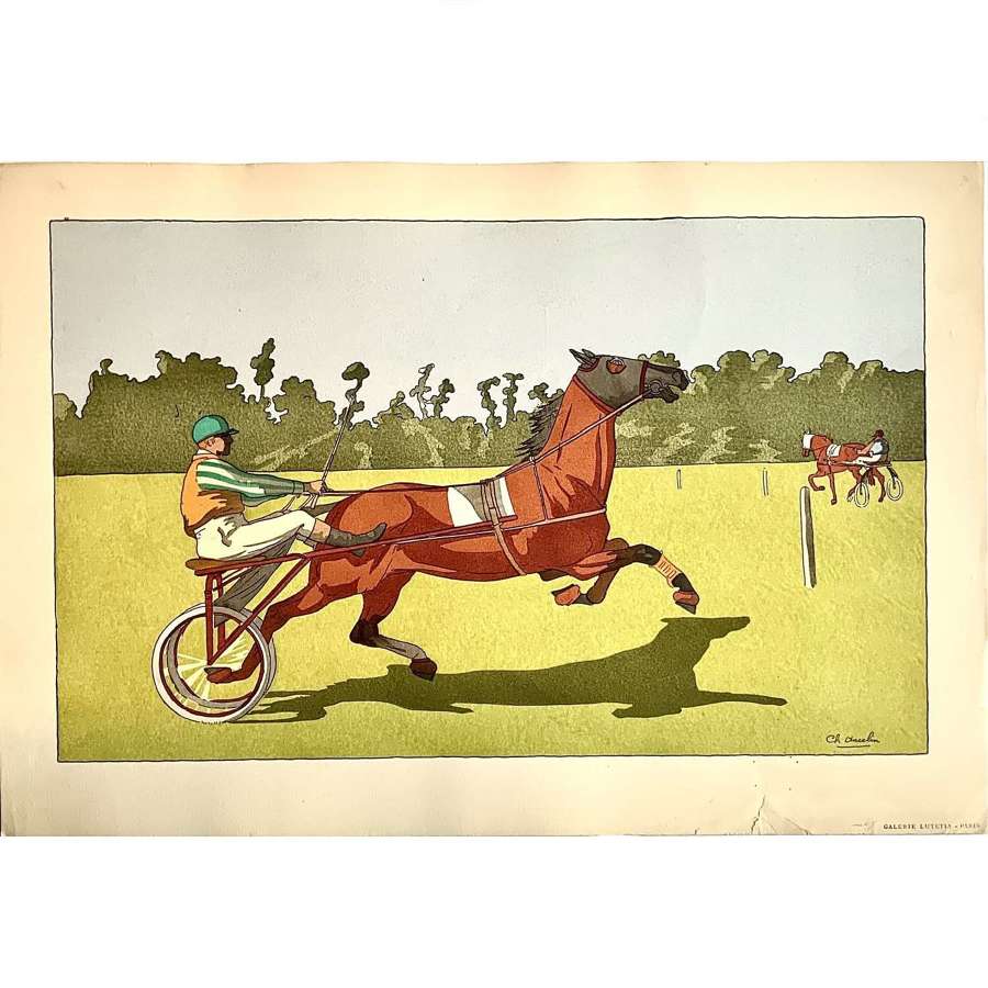 Charles Ancelin (1863-1940) “Chevaux De Courses (No.9)” Racehorses