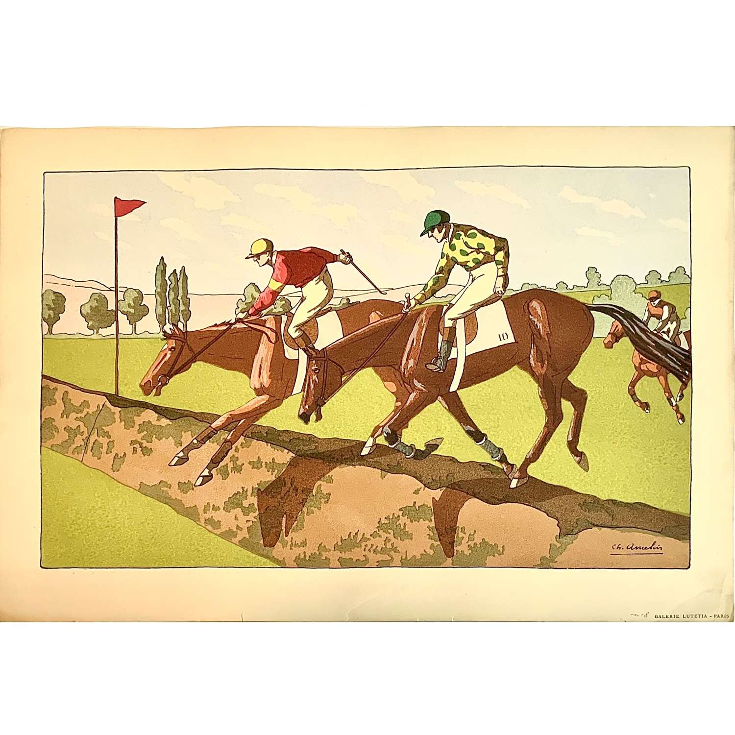 Charles Ancelin (1863-1940) “Chevaux De Courses (No.8)” Racehorses