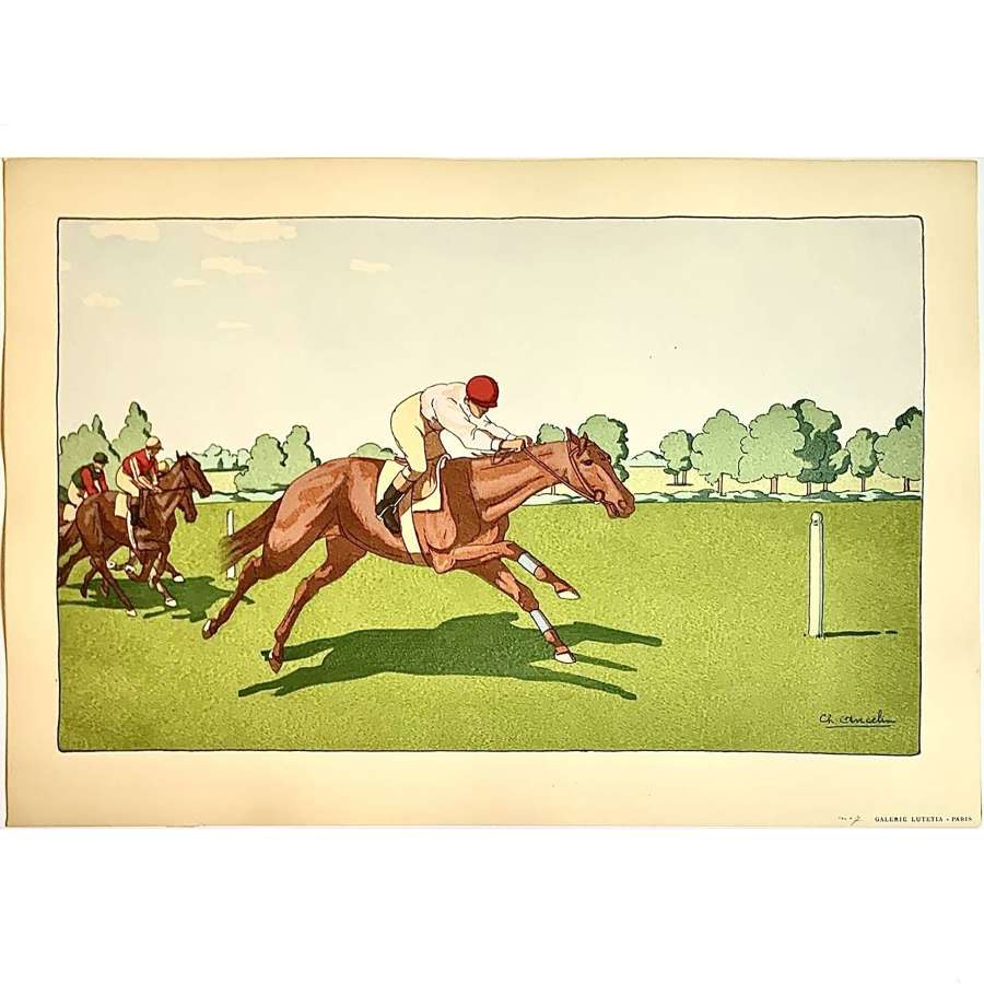 Charles Ancelin (1863-1940) “Chevaux De Courses (No.7)” Racehorses