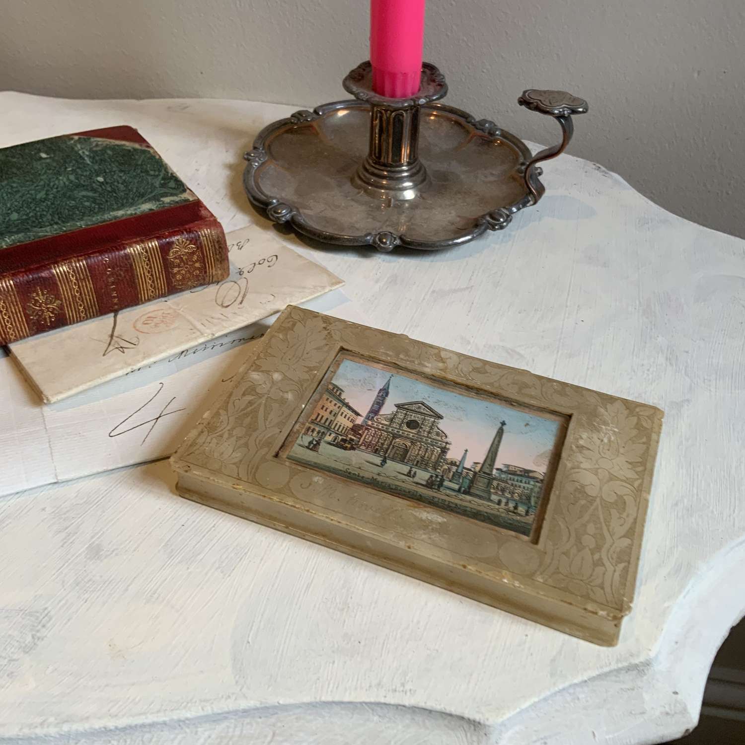 Trompe-l'Oeil Grand Tour Marble Paperweight S.M.Novella Florence