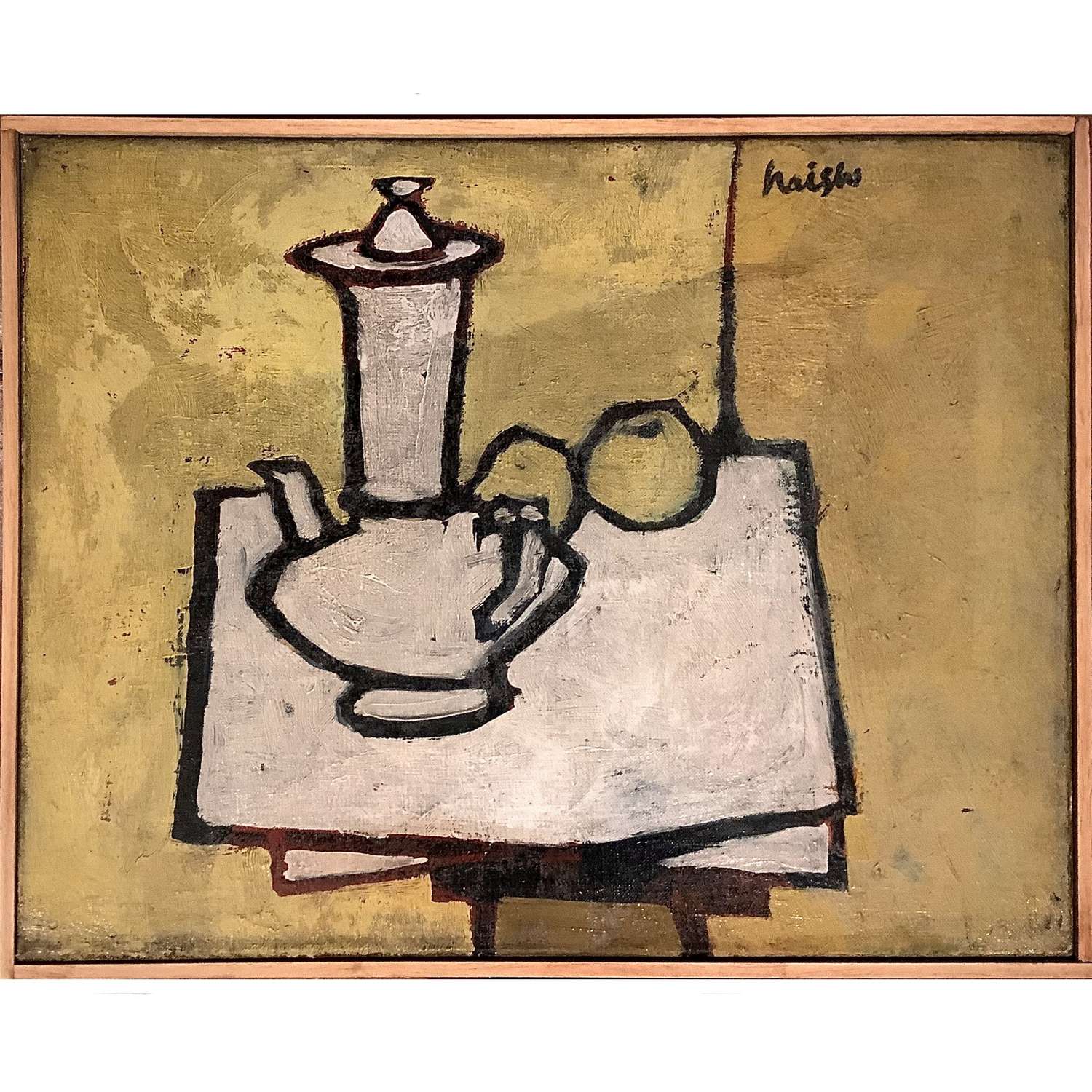 Peter Haigh (1914-1994), “Coffee Pot & Apples”, Circa 1952