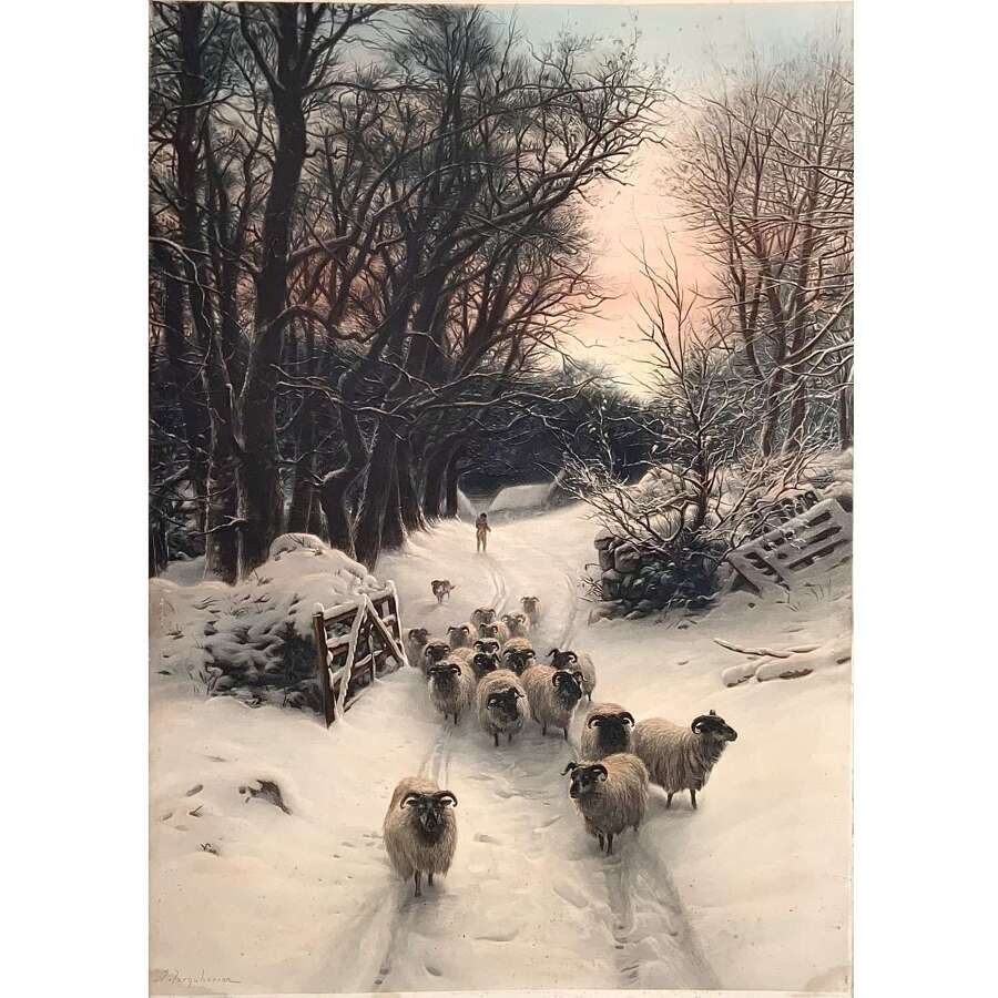 &ldquo;The Sun Had Closed The Winter's Day&rdquo;, Joseph&nbsp;Farquharson (1846-1935)