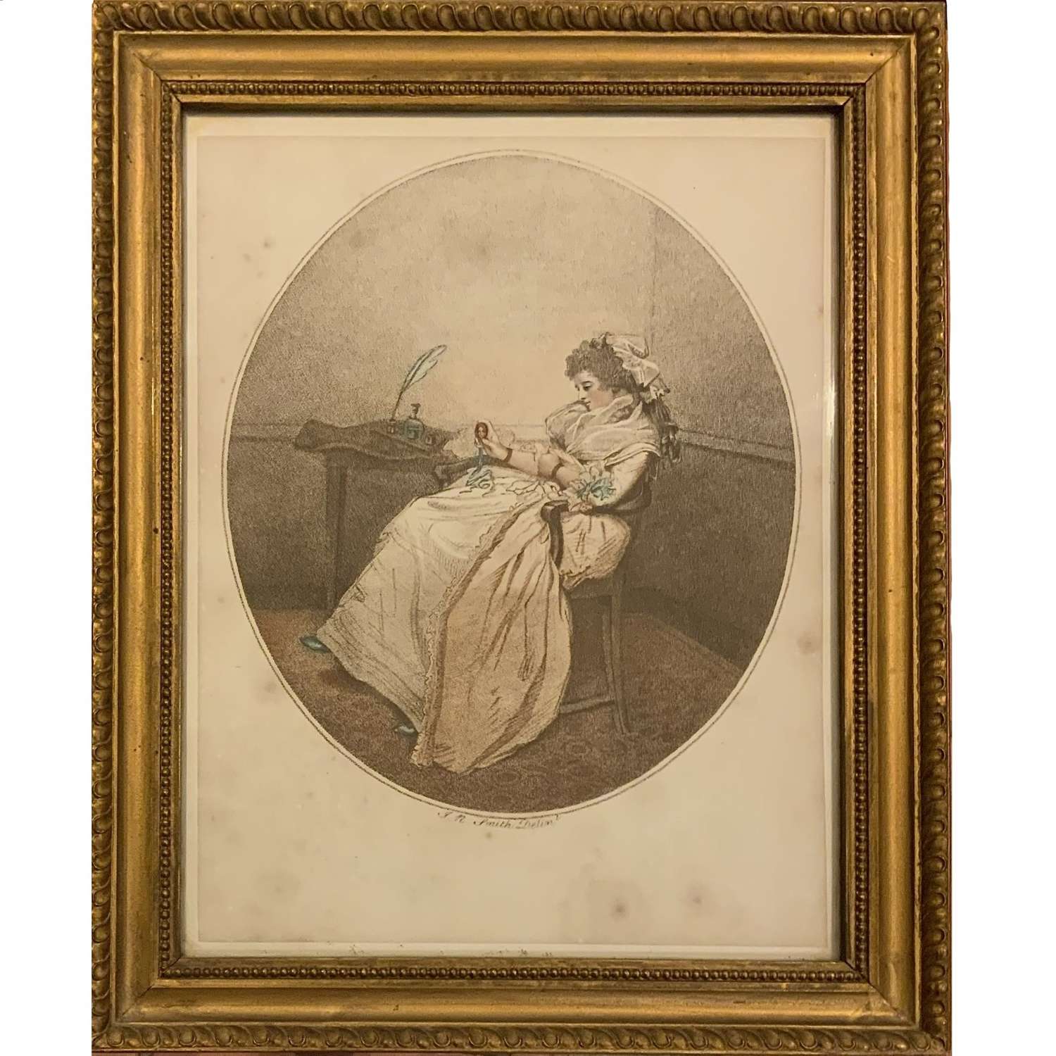 John Raphael Smith (1751–1812), “Contemplating the Picture”, c. 1785