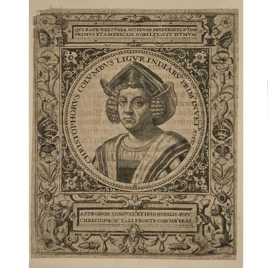 Portrait of Christopher Columbus (1451-1506), Published 1595