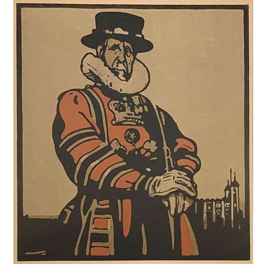 Sir William Nicholson (1872-1949) “Beefeater” Framed Lithograph