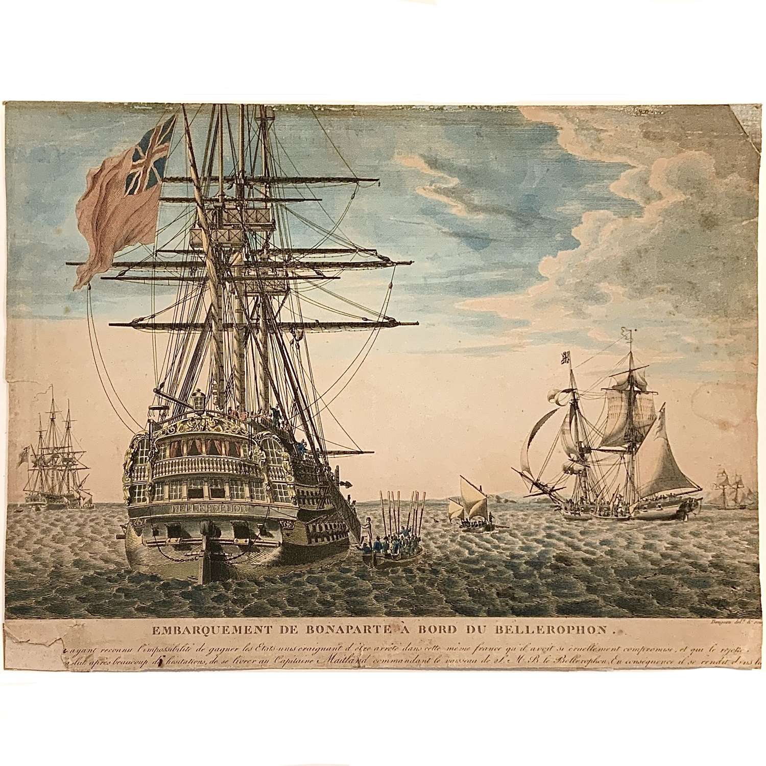 “Embarquement de Bonaparte À Bord du Bellerophon” 1815
