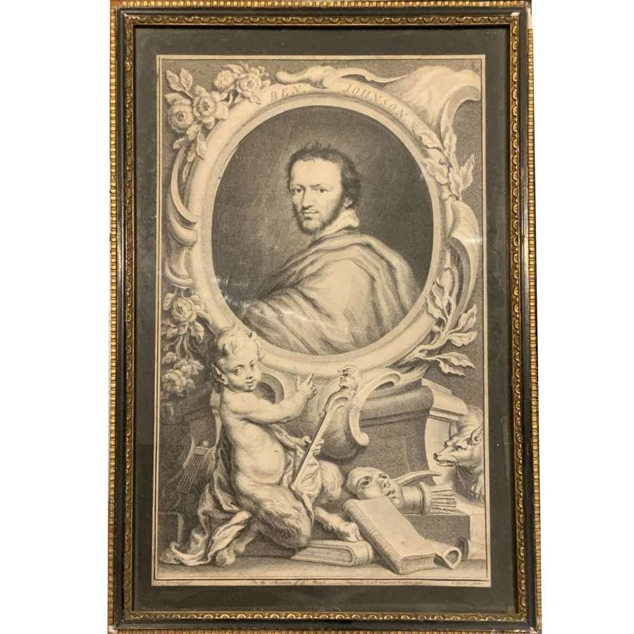 Portrait of the playwright “Ben Johnson” [Jonson] (1572-1637)