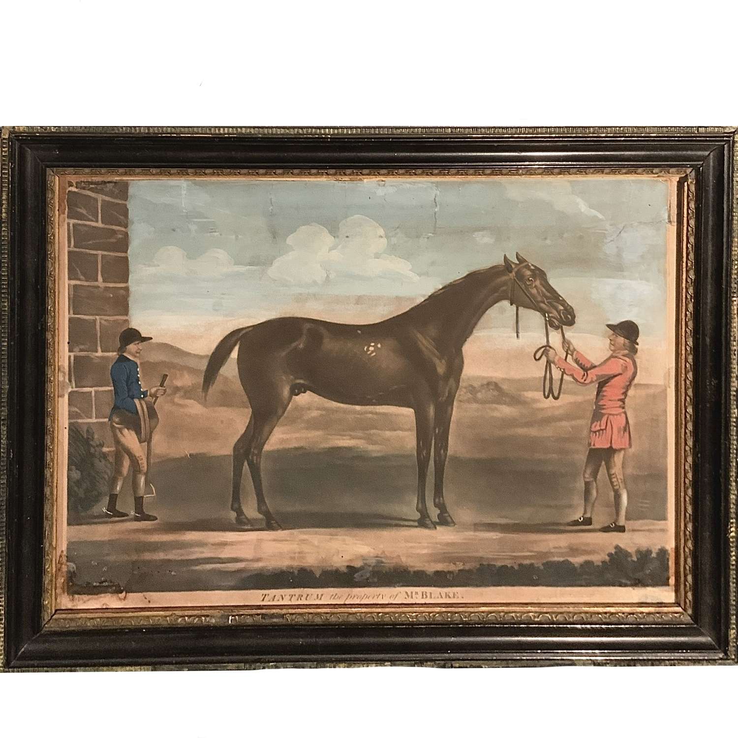 18thC Mezzotint of the Racehorse “Tantrum the property of Mr. Blake”