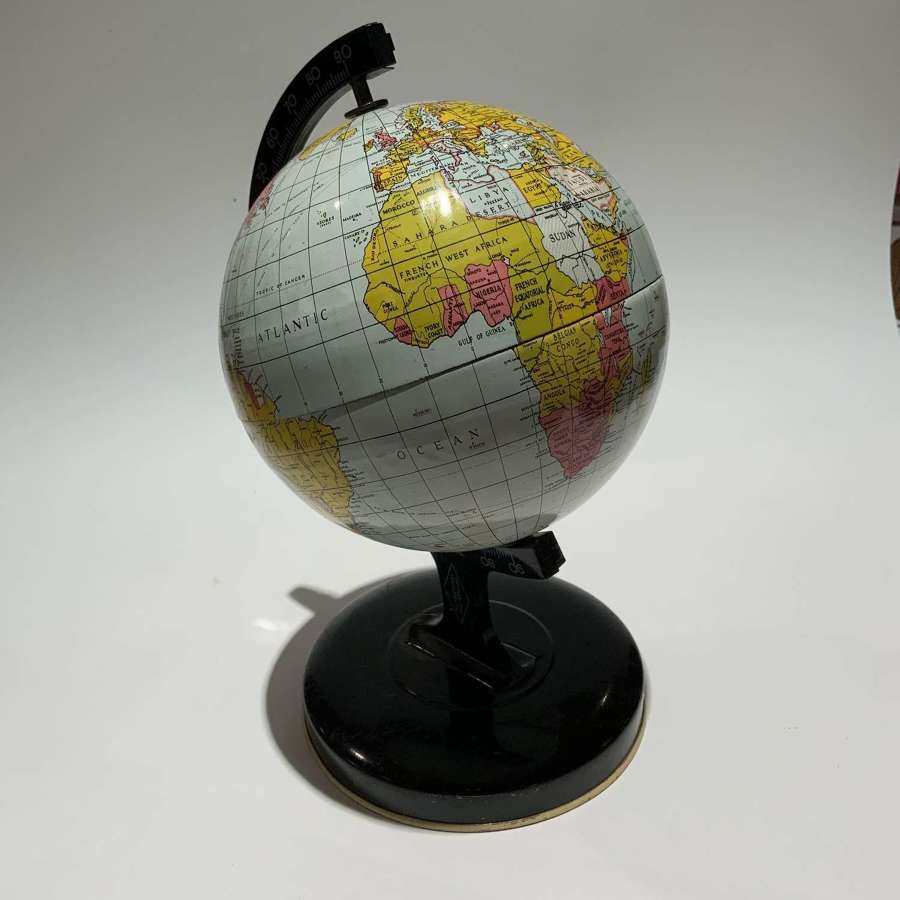 A “Reliable Series” Small Tinplate Toy Political Map World Globe