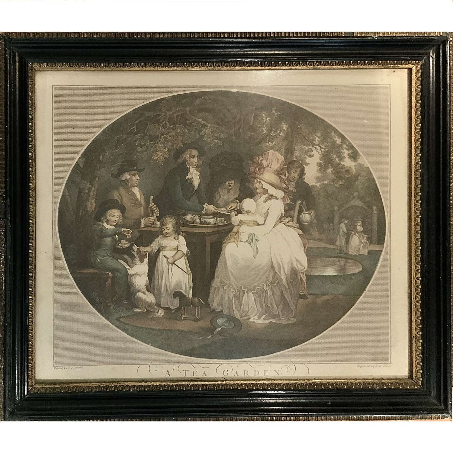 After George Morland (1763-1804) “A Tea Garden”