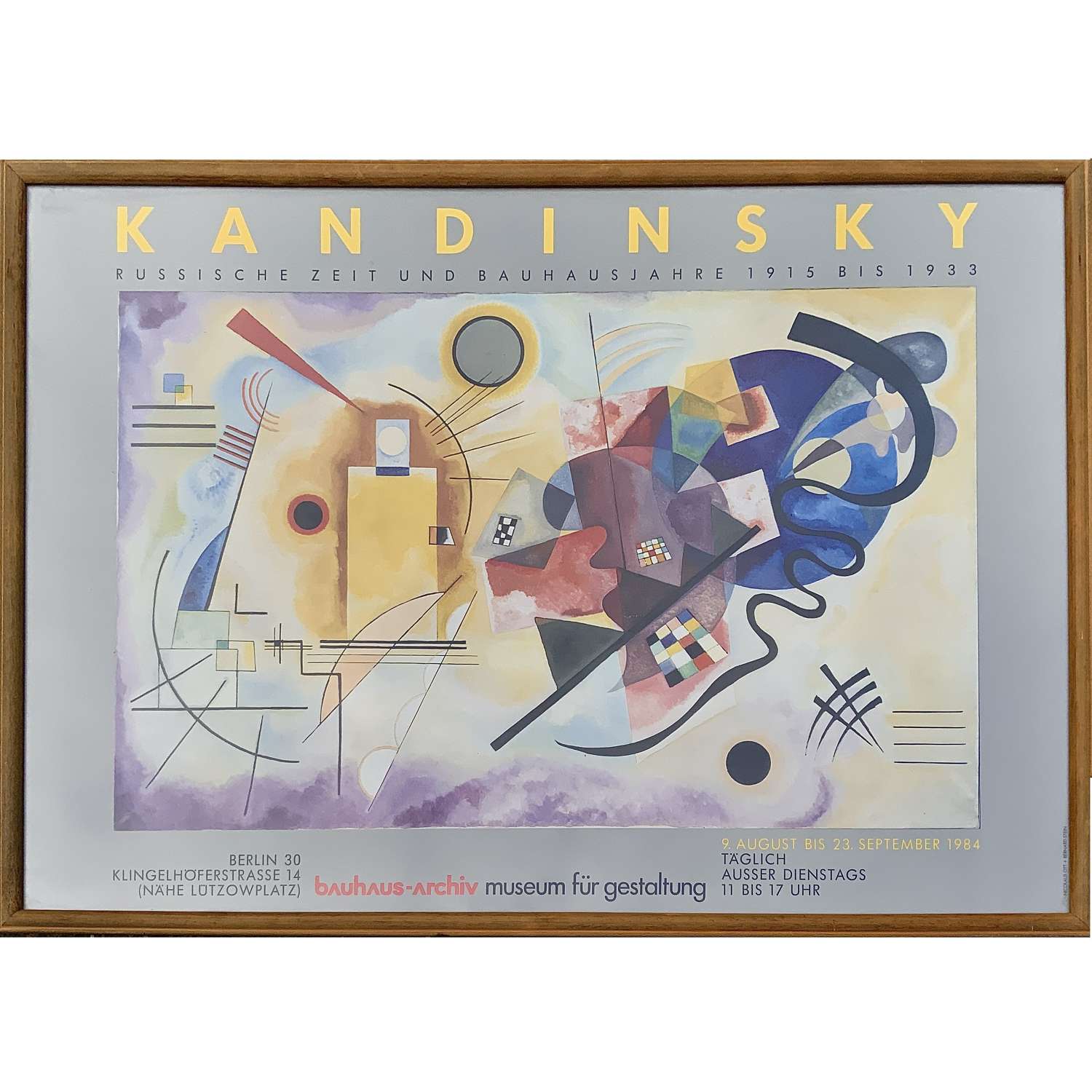 Wassily Kandinsky Original Poster Bauhaus-Archiv Museum für Gestaltung