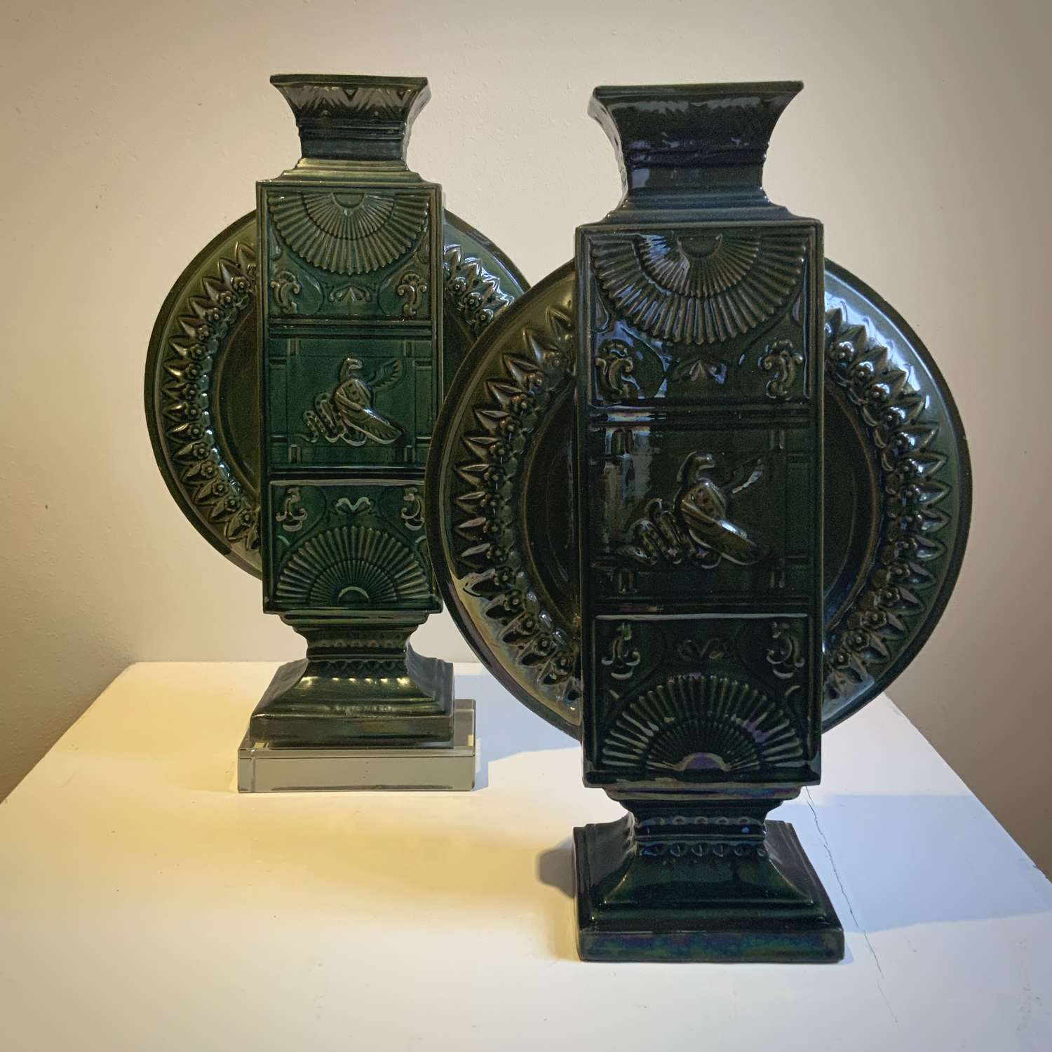 Paul Alfred Isidore LIÉNARD (1841-1901) pair of Egyptian Revival vases