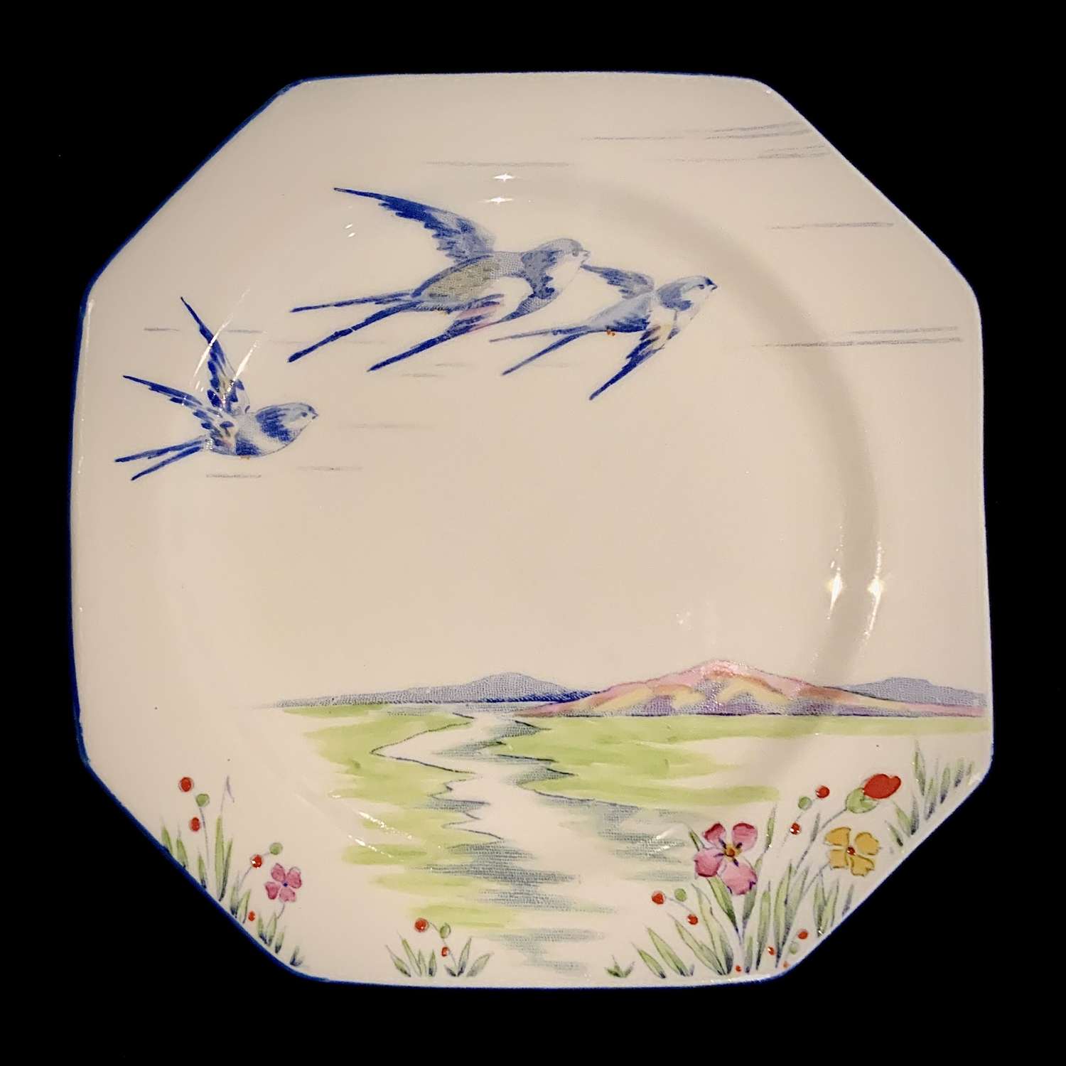 Sir Malcolm Campbell “Blue Bird” Art Deco Commemorative Plate
