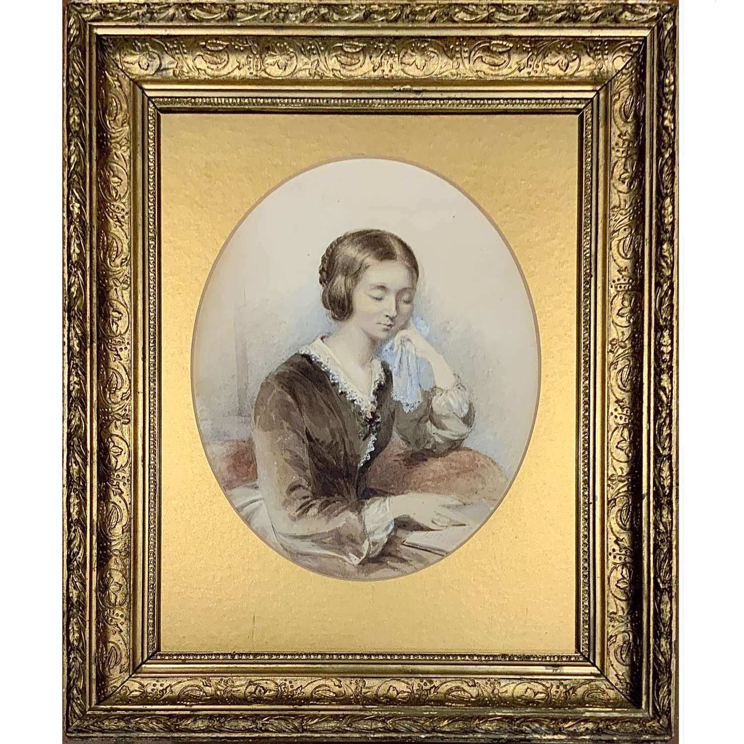 19th Century English School Watercolour Portrait of a Lady