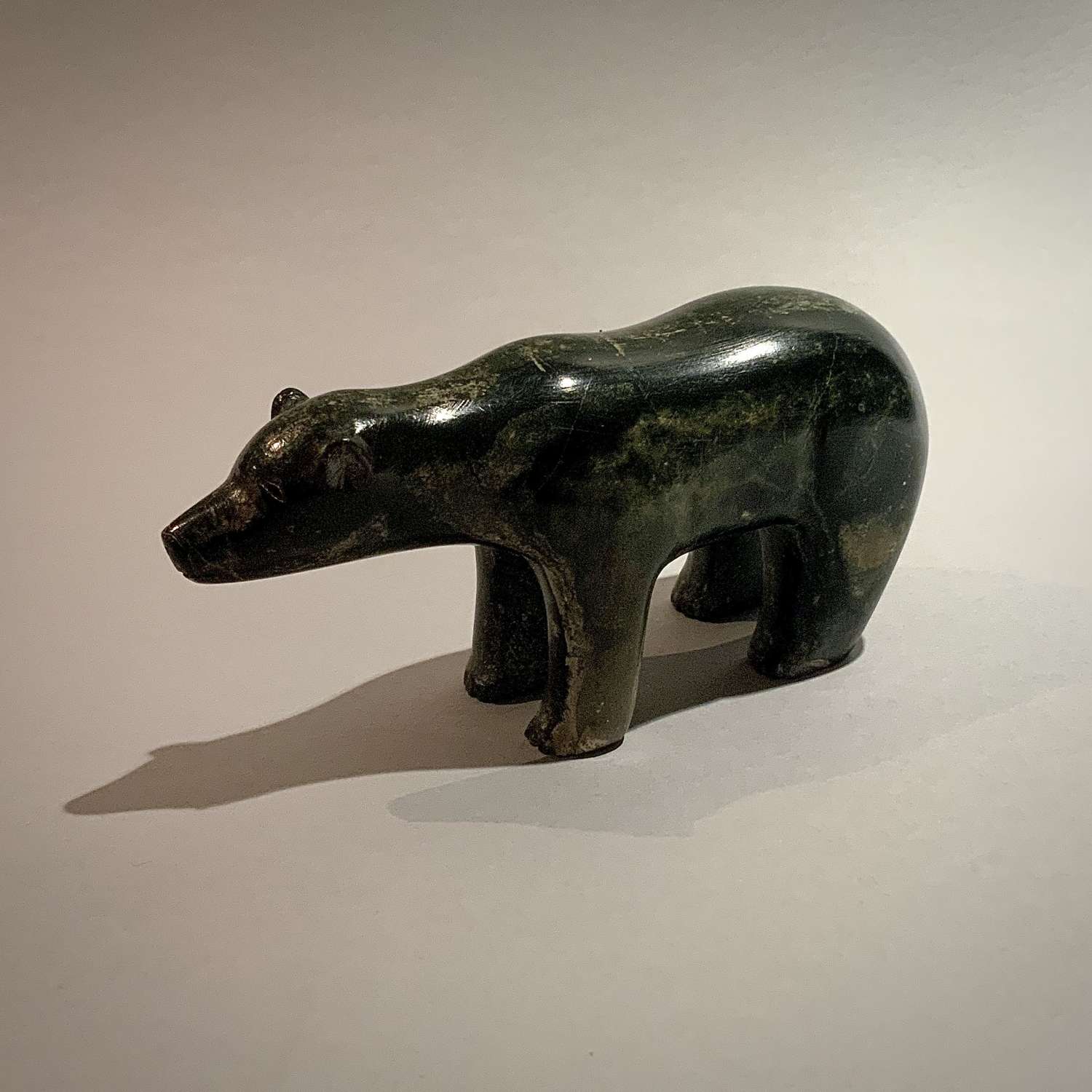 Carved “Polar Bear” Sculpture by Inuit Artist 'Haodlon' (20th Century)