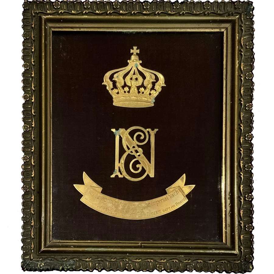 Cypher of Napol&eacute;on III & Eug&eacute;nie Worn By Imperial Yacht &lsquo;L&rsquo;Aigle&rsquo; Crew