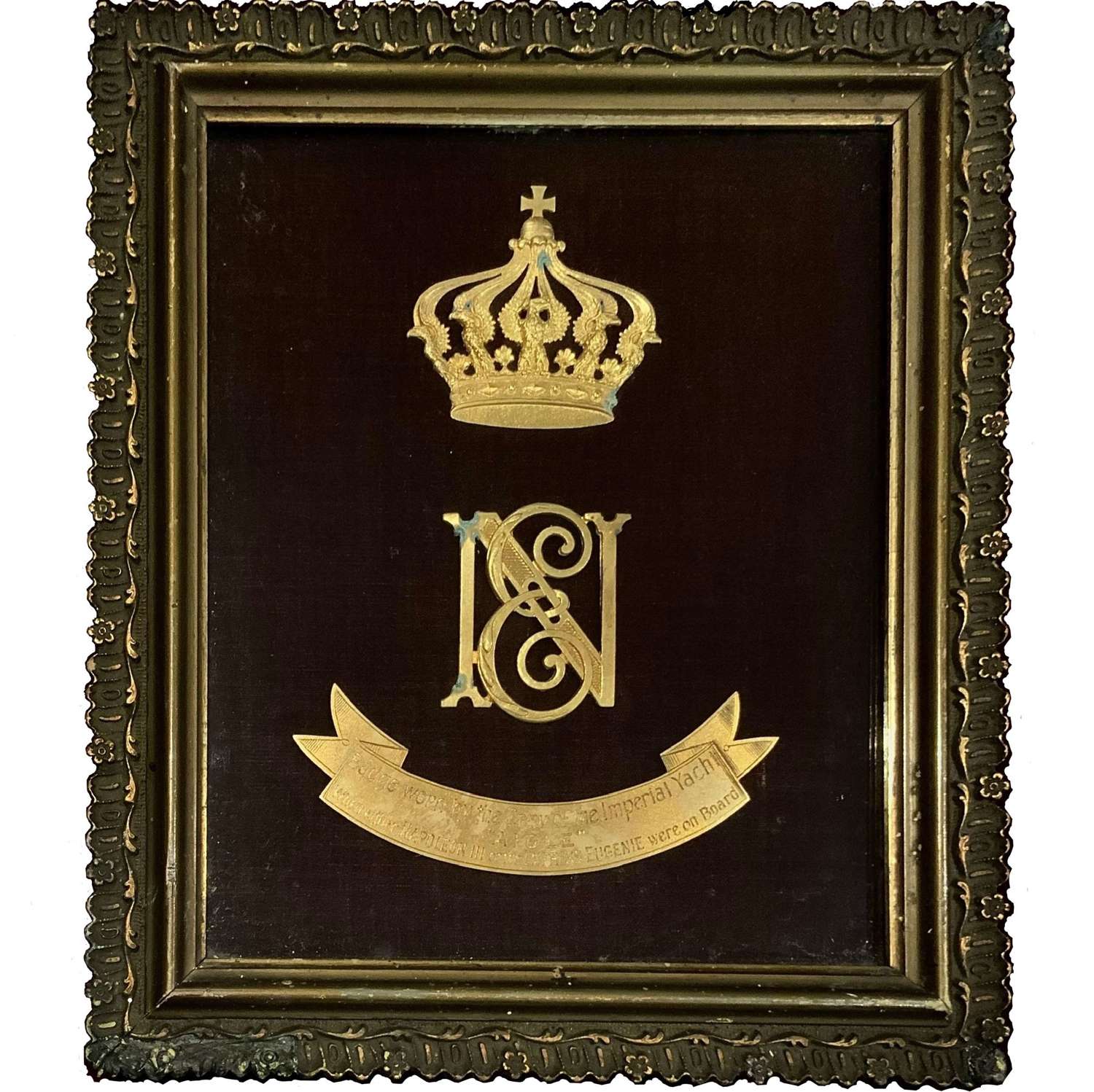 Cypher of Napoléon III & Eugénie Worn By Imperial Yacht ‘L’Aigle’ Crew
