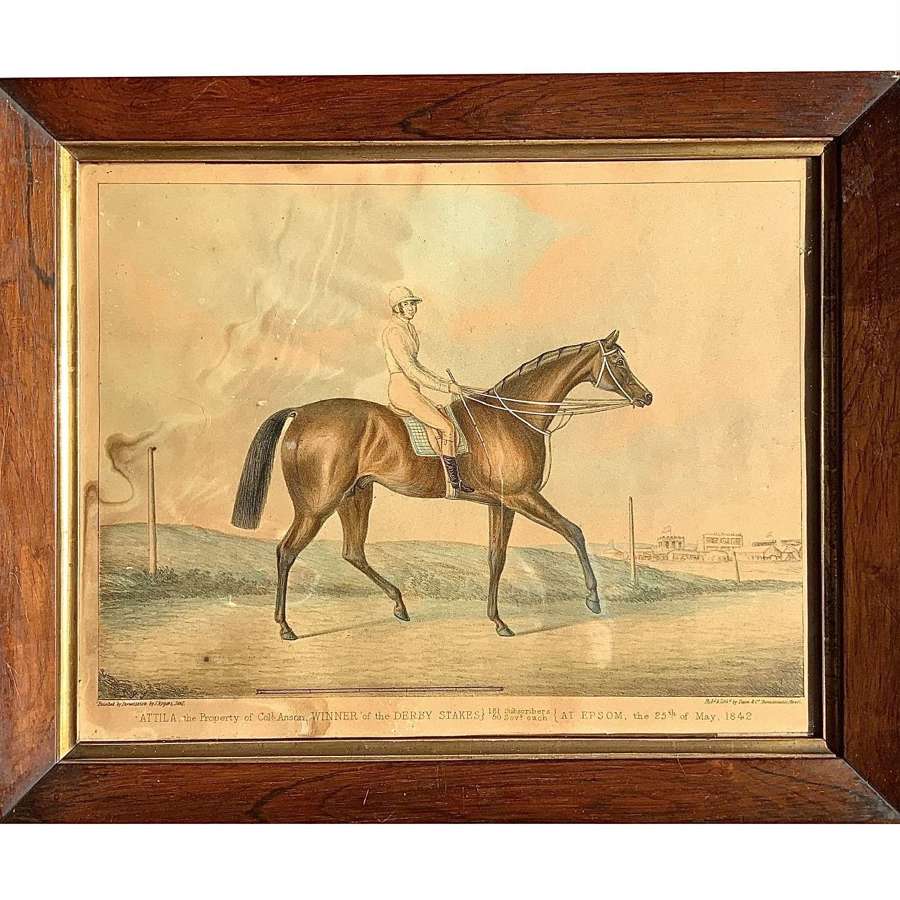 Antique Horse Print of &ldquo;Attila&rdquo; (winner of the 1842 Derby at Epsom)