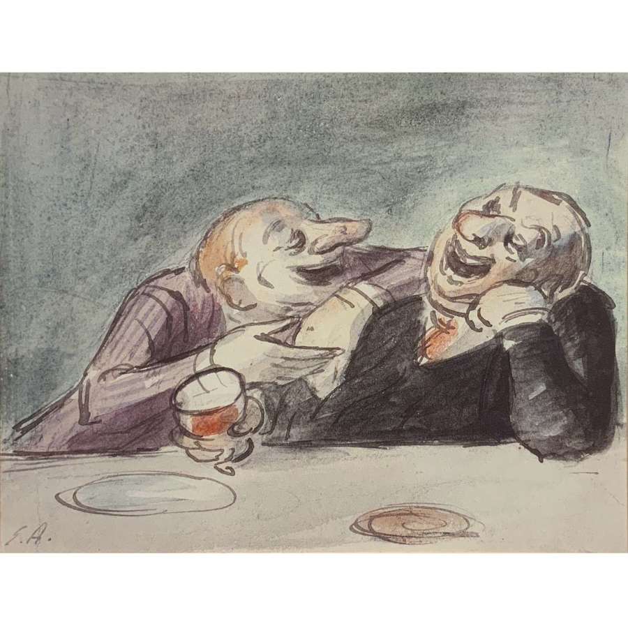 &ldquo;Gentlemen Drinking Wine&rdquo; Framed Print after Edward Ardizzone CBE RA (1900-1979)