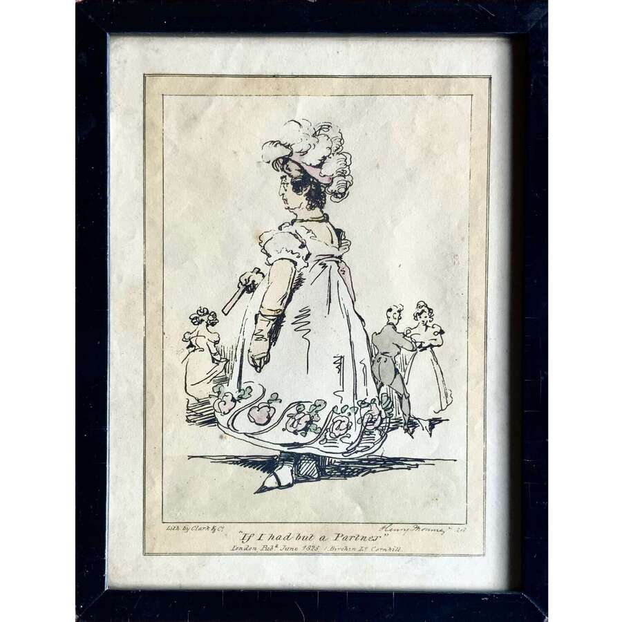 Henry Monnier (1799-1877) &ldquo;If I Had But A Partner&rdquo; [from the &lsquo;S&eacute;ries Anglaise&rsquo;]