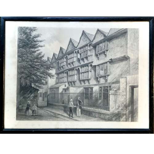 “Old Houses In St Aldate’s [Oxford]” John Henry Le Keux (1812-1896)